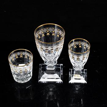 A Swedish part glass service, Kosta,  "Odelberg Junior", 20th Centruy.
