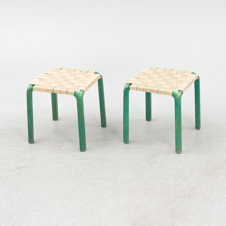 Alvar Aalto, a pair of model Y61 stools, Artek, Finland.