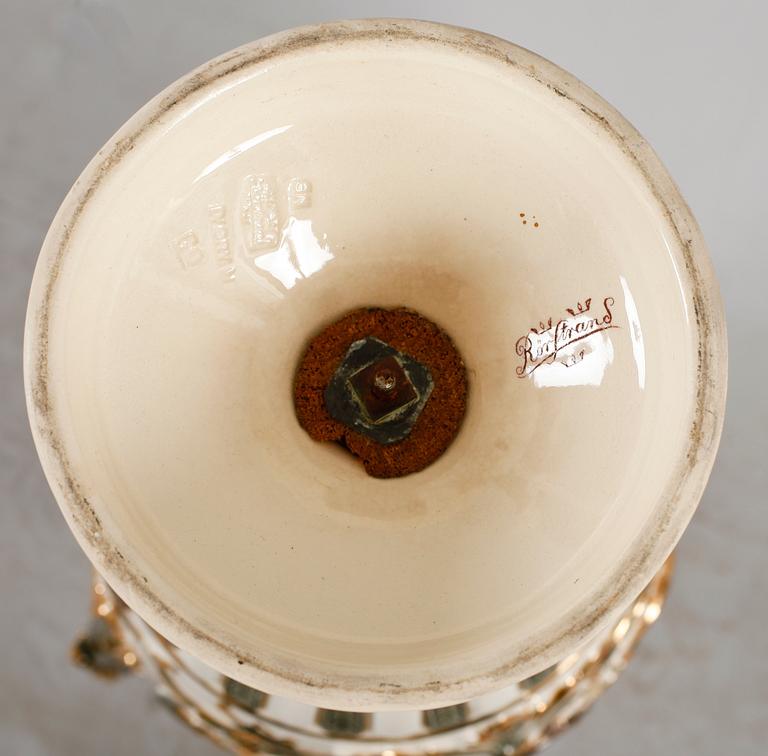 PRAKTVAS, majolika, Rörstrand, sekelskiftet 1900.