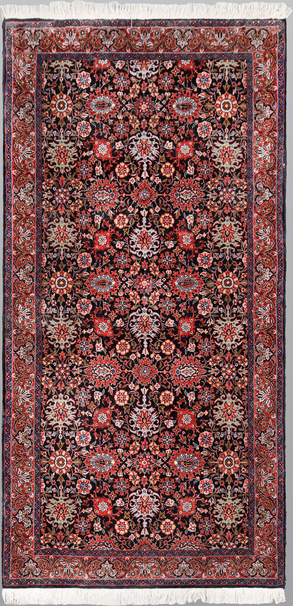 A part silk Bidjar, so called Takab, ca 195 x 104 cm.