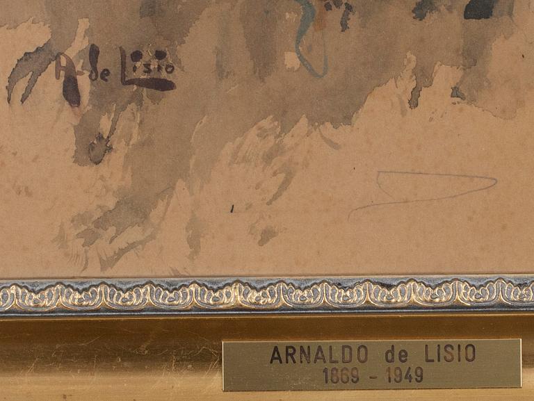 ARNALDO DE LISIO, akvarell, sign.