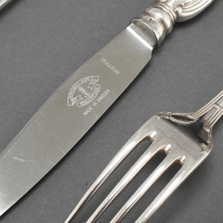 BESTICK, 134 delar, nysilver, "Olga", G. Sandberg, 1900-tal.