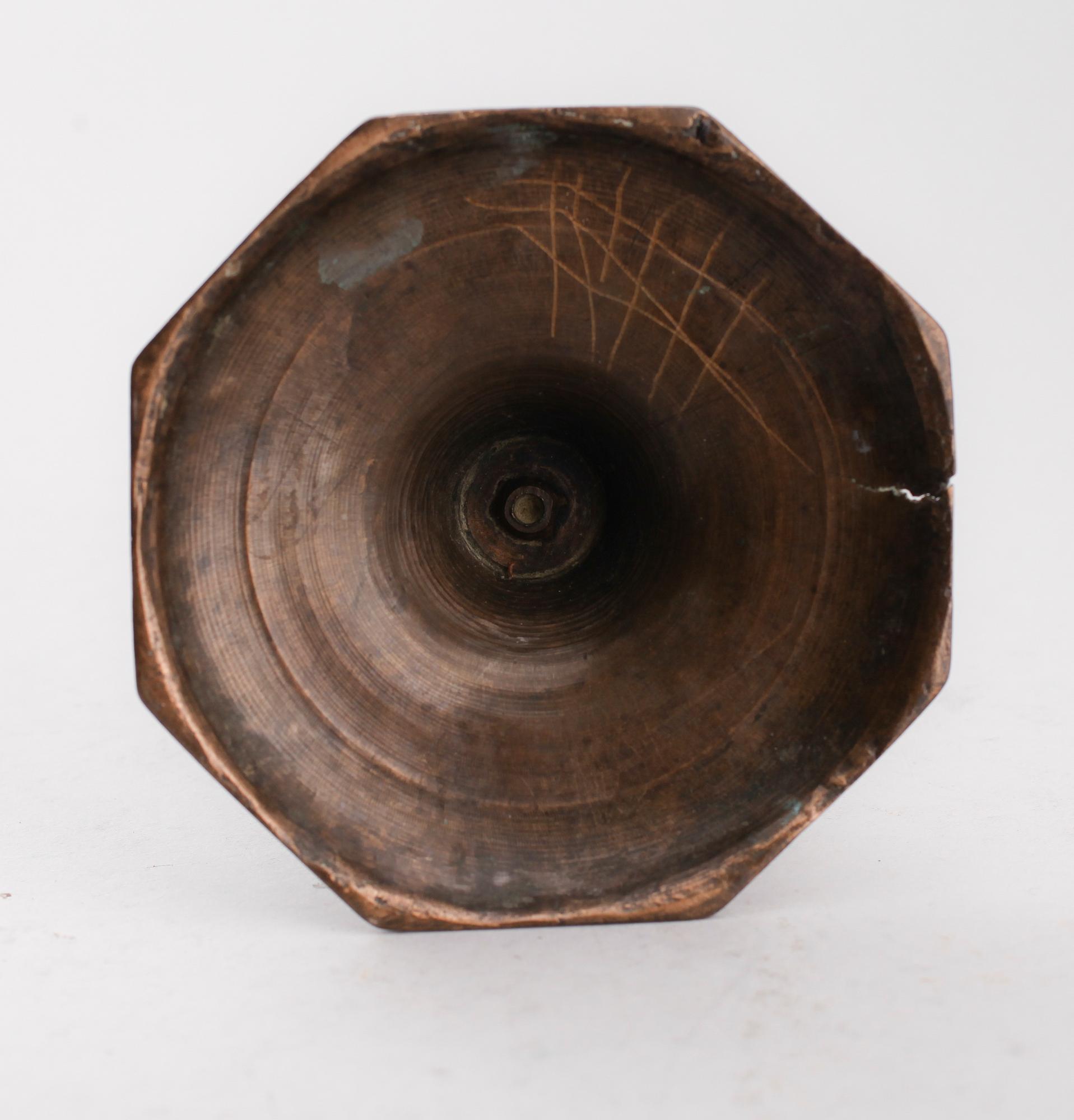 LJUSSTAKE, mässing, 1700-tal.