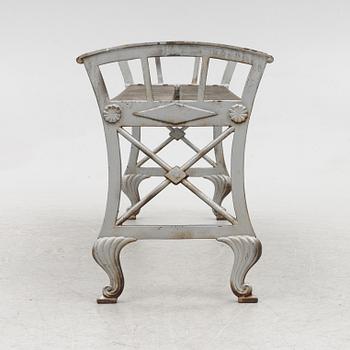 Folke Bensow, a garden bench, 'Parkbänk n:r 2', Näfveqvarns bruk.