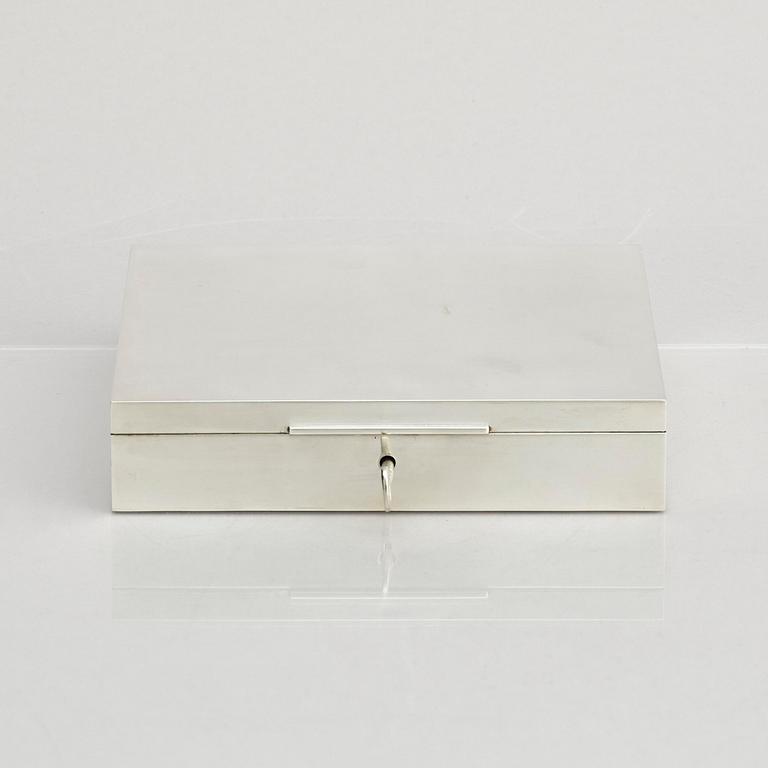 Wiwen Nilsson, a sterling silver jewellery box, 1945, Lund, Sweden.