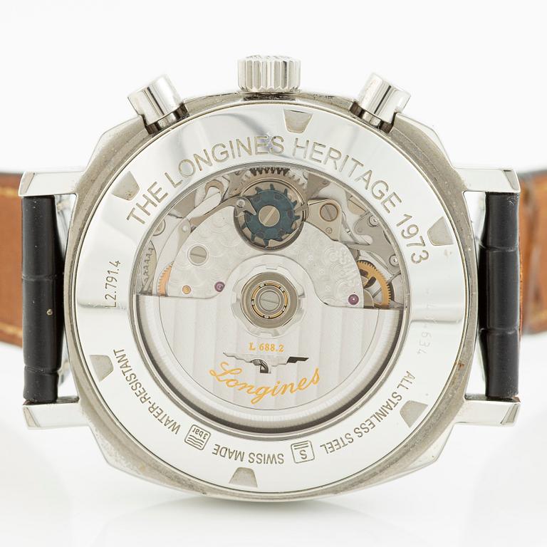 Longines, Heritage 1973, chronograph, wristwatch, 40 mm.