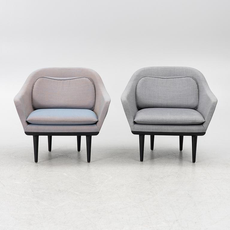 Stellar Works, fåtöljer, 2 st, "Lunar lounge chair", samtida.