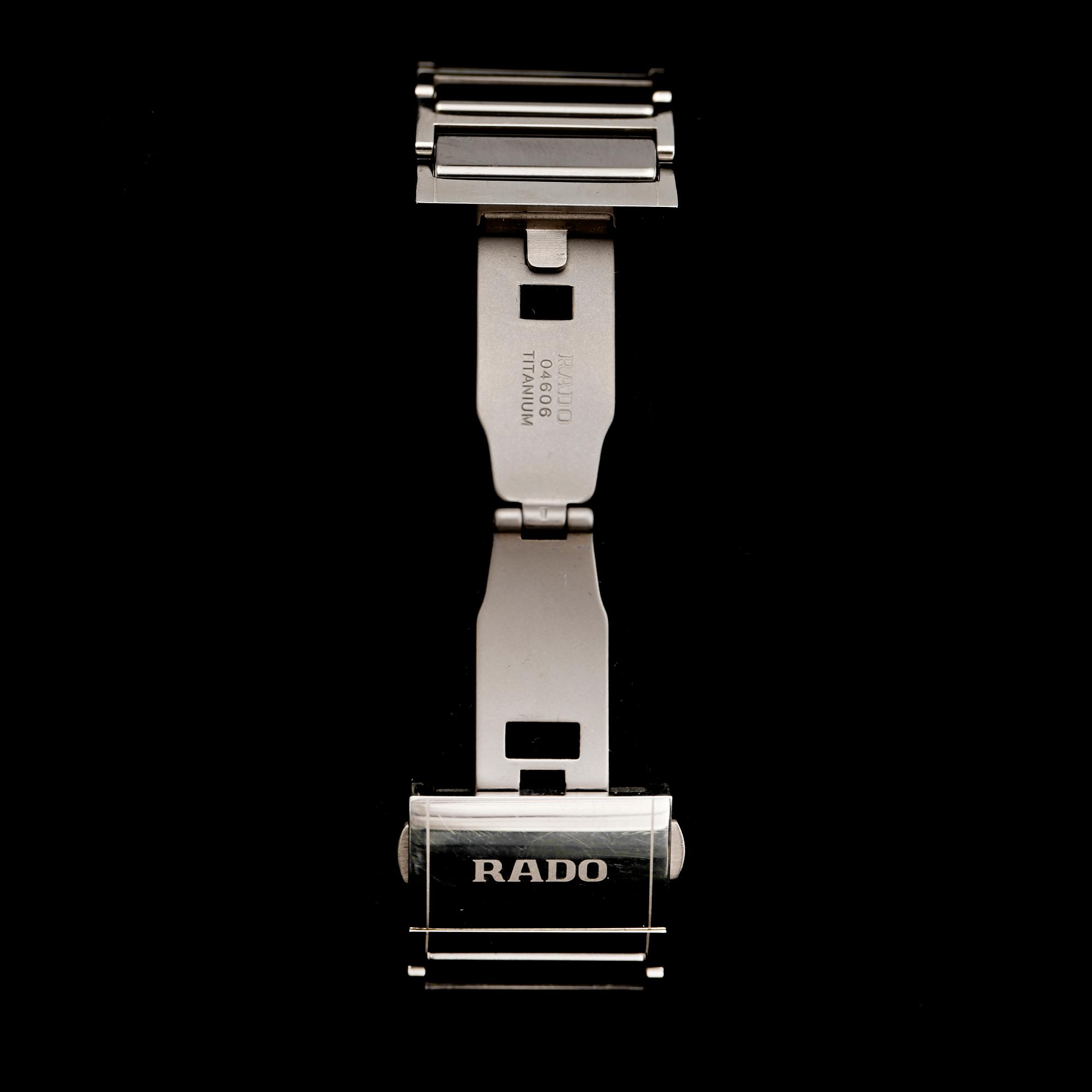DAMARMBANDSUR, Rado Jubilé, titanium, med briljanter tot 0.18 ct TW/VVS.
