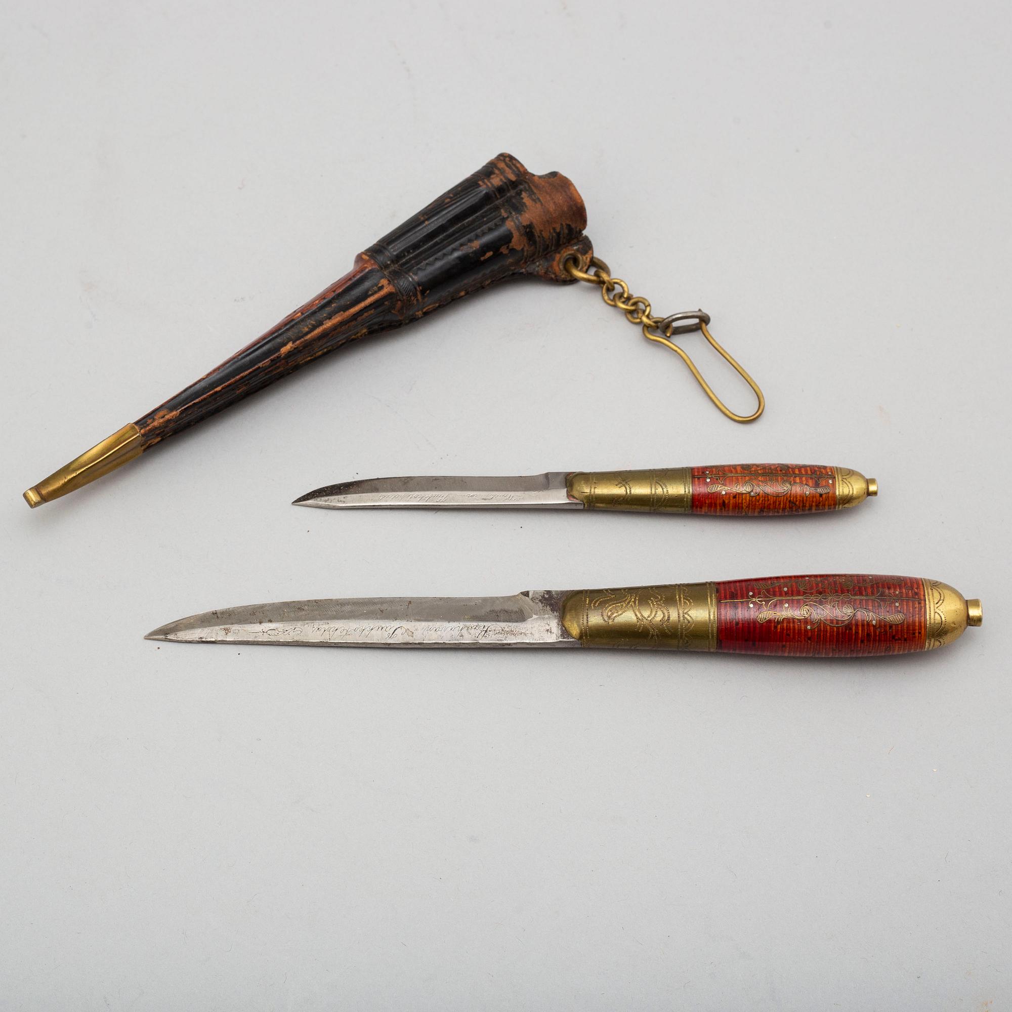A Kauhavan Puukkotehdas double knife dated 1899.