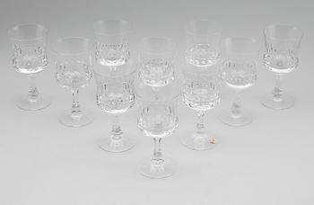 VINGLAS, 10 st, "Prince", Göran Wärff, Kosta Boda.