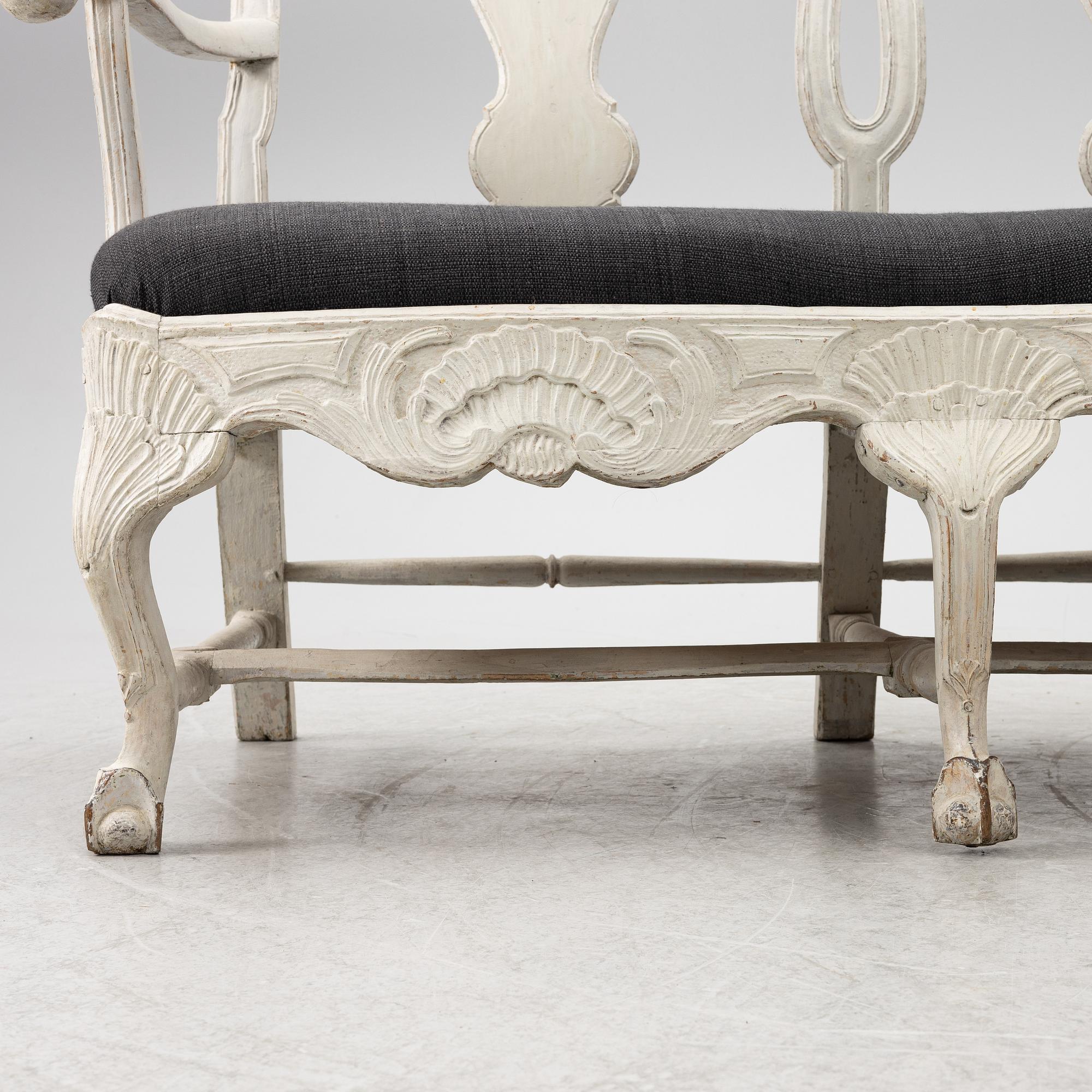 Rococo sofa, mid-18th century.