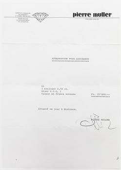 SORMUS, 18K kultaa, timantti n. 0.79 ct.