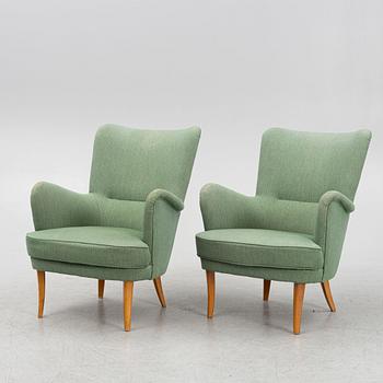 Carl Malmsten, a pair of 'Stora Furulid' armchairs.