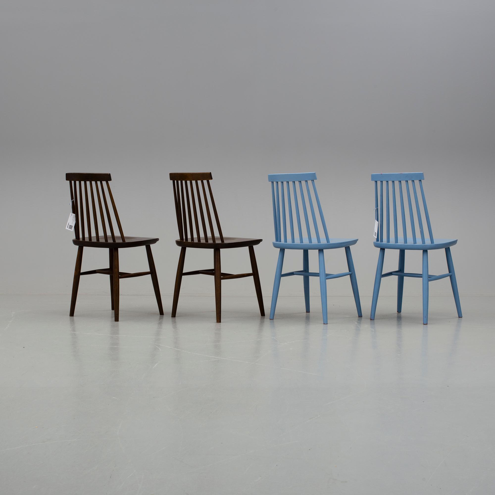 PINNSTOLAR, 4 st, 1900-talets mitt.