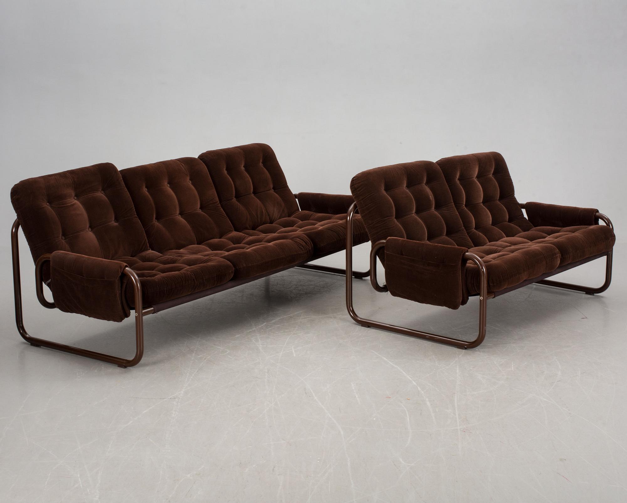 SOFFGRUPP, 4 delar, troligen IKEA 1970-tal.