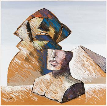 HARDY STRID, olja på pannå, signerad.