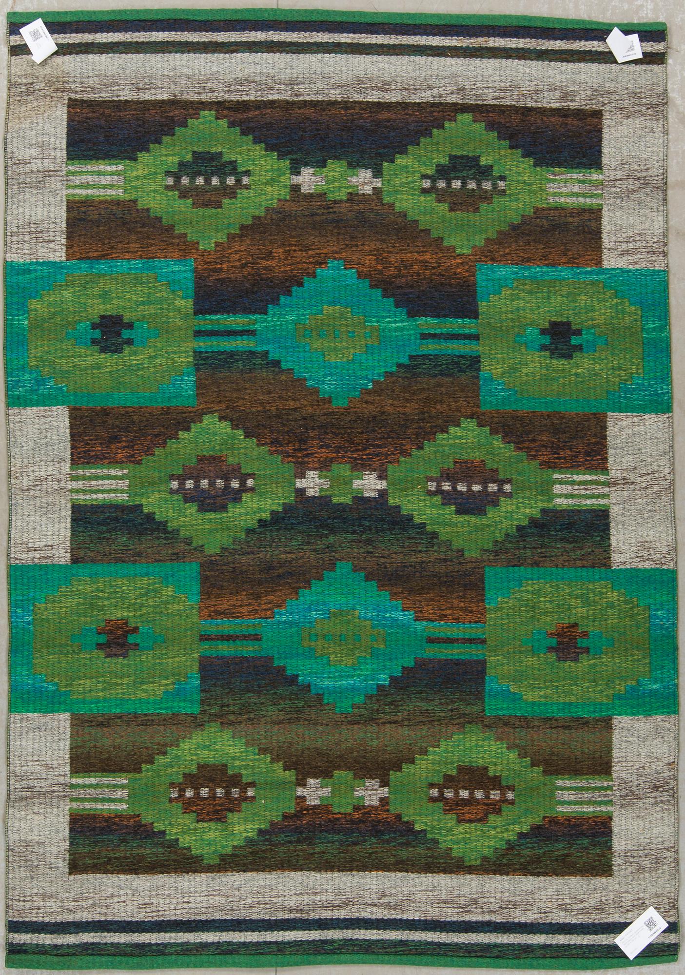 MATTA, rölakan, dubbelsidig. 1900-talets mitt/andra hälft. Ca 197 x 138 cm.