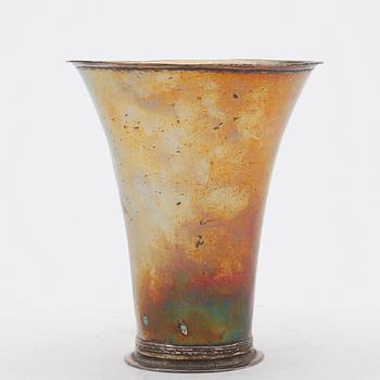 BÄGARE, silver, ej stämplad, sannolikt 1700-tal. Vikt ca 175 gram.