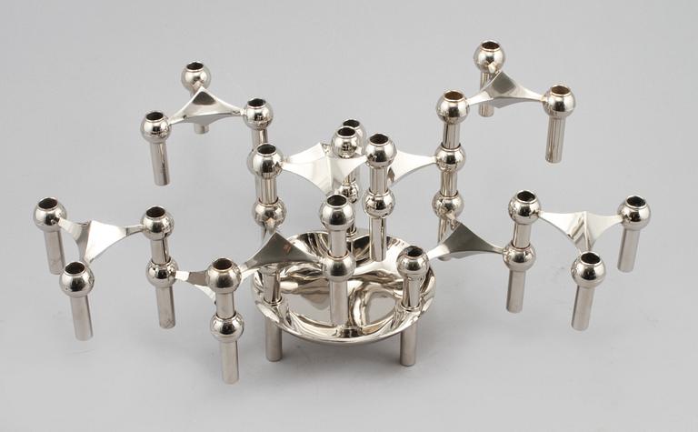 LJUSSTAKAR, 10 st, samt SKÅL, Ceasar Stoffi, Nagel, 1900-talets andra hälft.