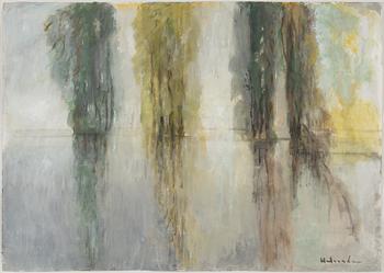 Ruben Heleander, gouache, signed.