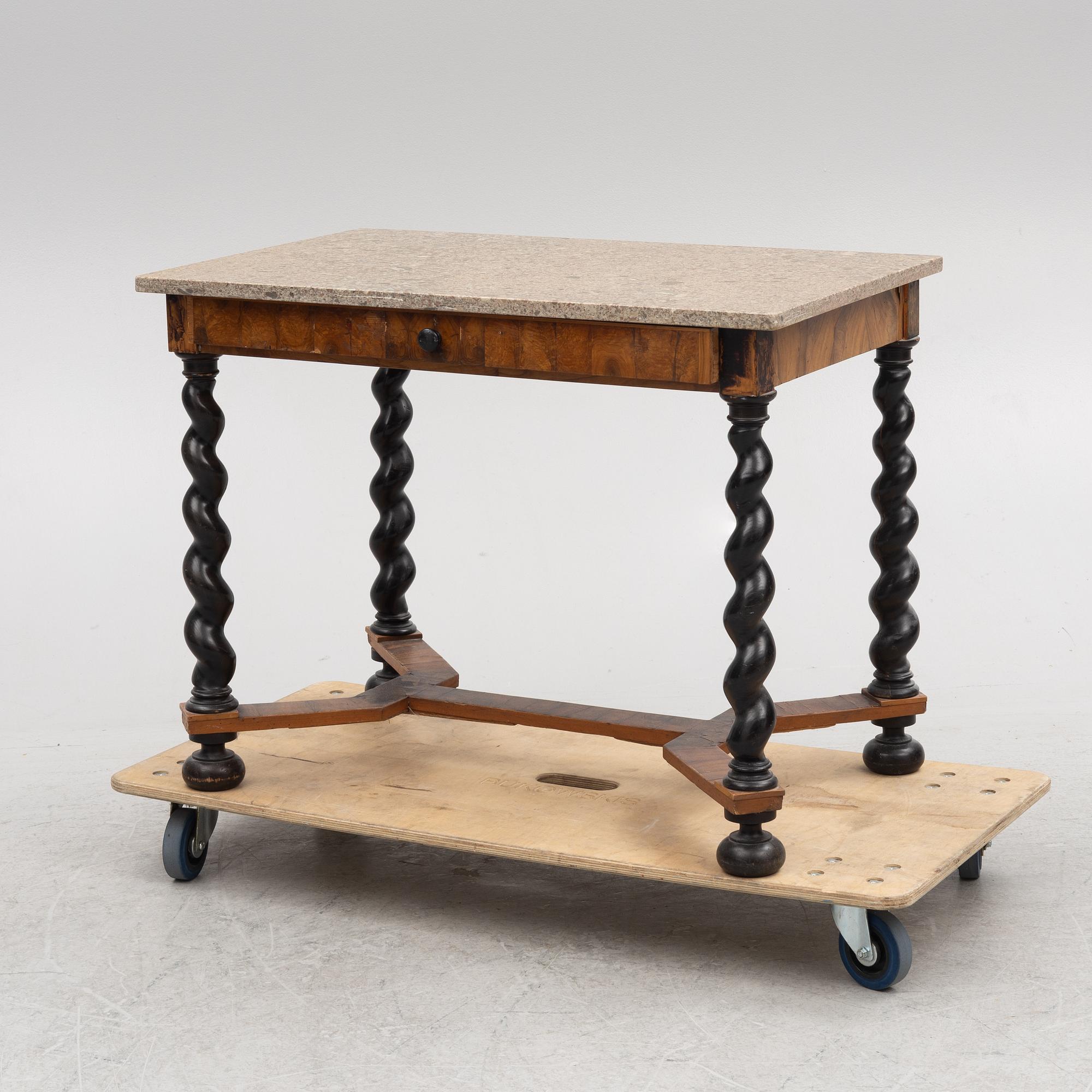 Table, Baroque style, late 19th century.