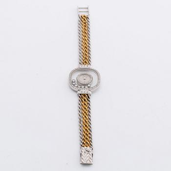 CHOPARD WRISTWATCH, 18K gold and whitegold, brilliant and single-cut diamonds 1,18 ct in total, 22 mm, quartz movement.