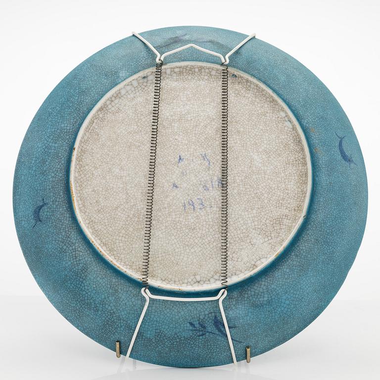 Greta-Lisa Jäderholm-Snellman, keramikfat, signerad GLJ Arabia, 1930-tal.