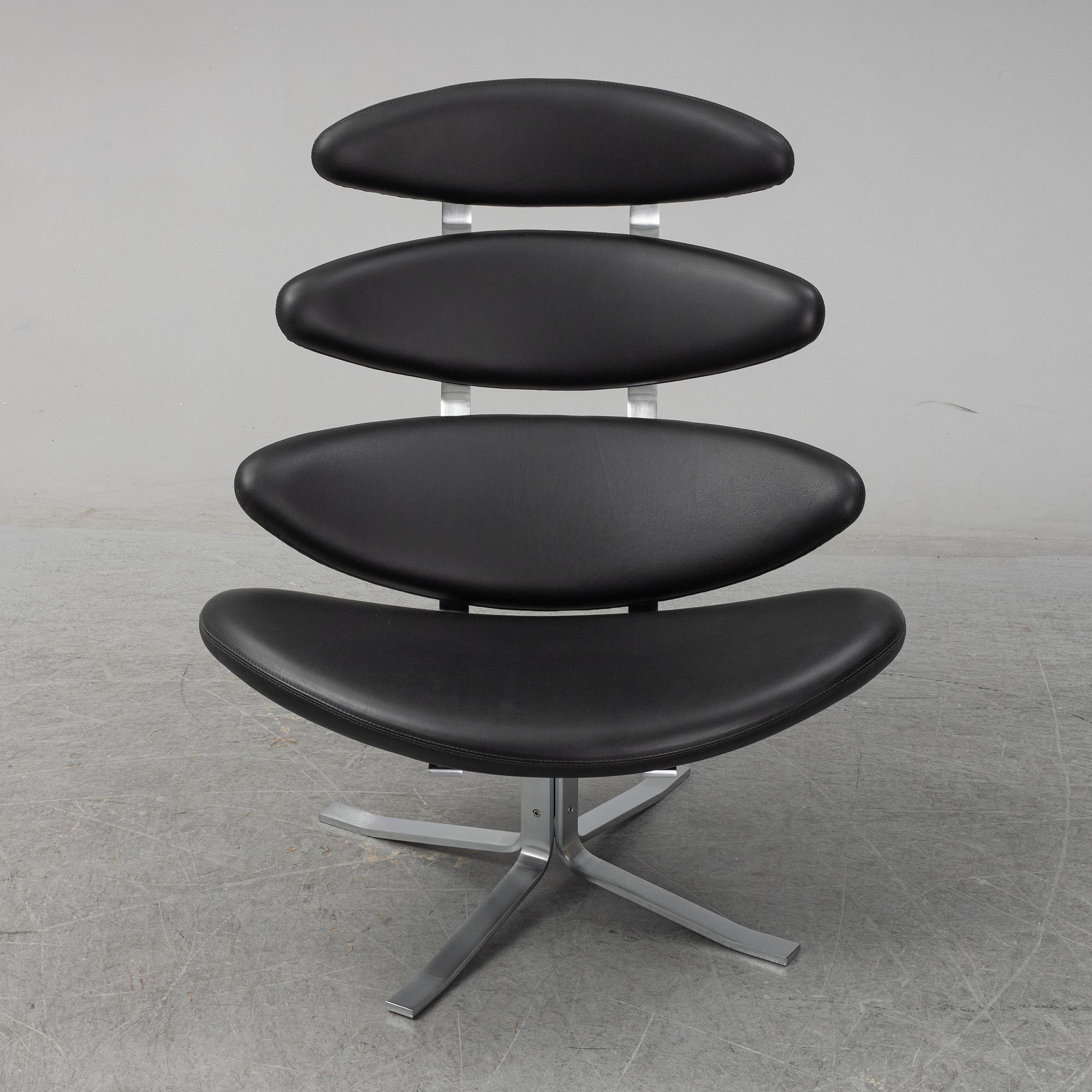 POUL VOLTHER, a 'Corona EJ 5' easy chair, Erik Jørgensen, Denmark.