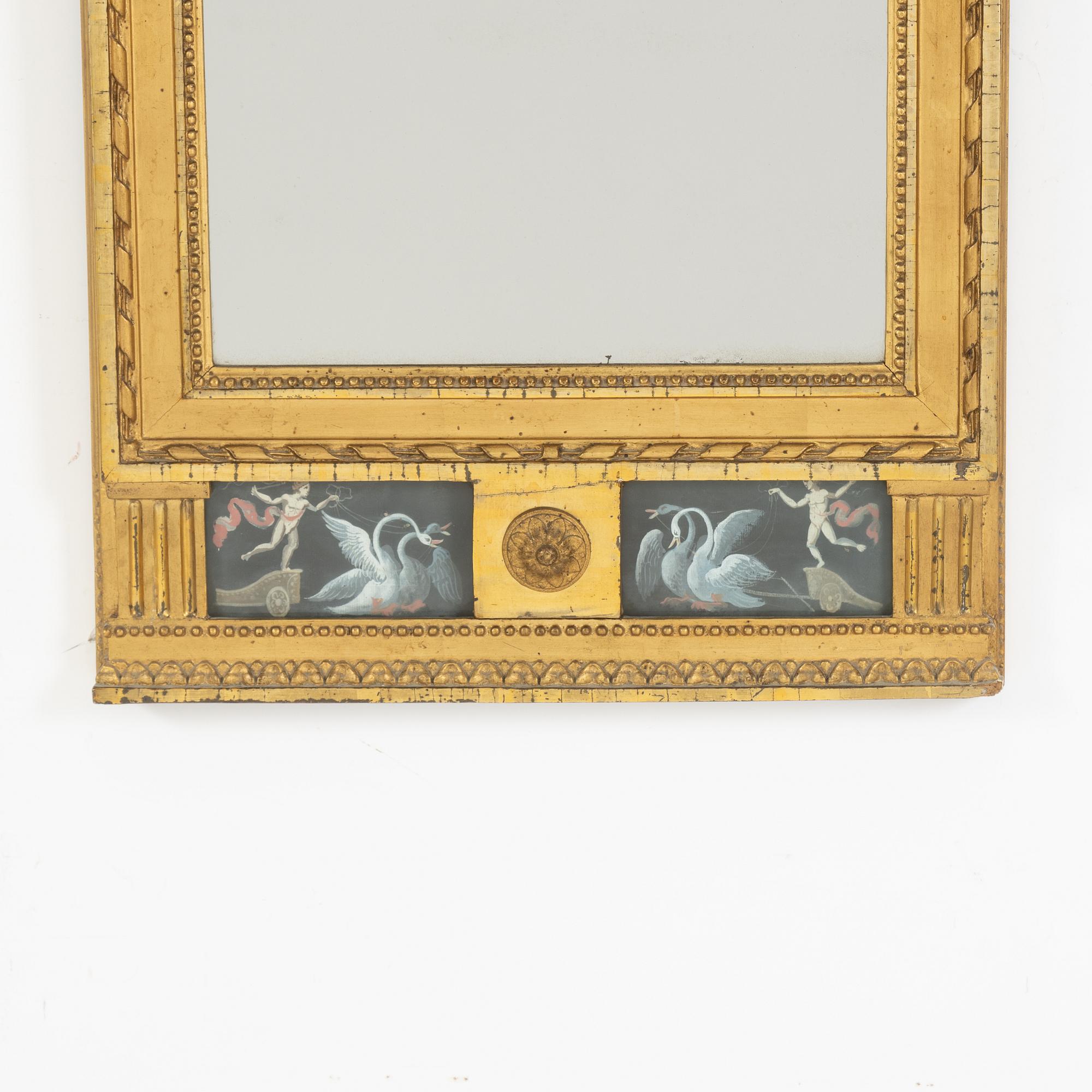 Spegel, sengustaviansk, omkring år 1800.