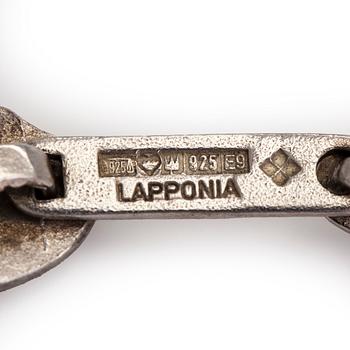 Björn Weckström, bracelet, brooch, earrings, pins, silver, Lapponia 2006.