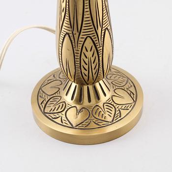 BORDSLAMPA, mässing, EB, 1900-talets mitt.