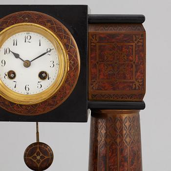 A German Art nouveau table clock, circa 1900.