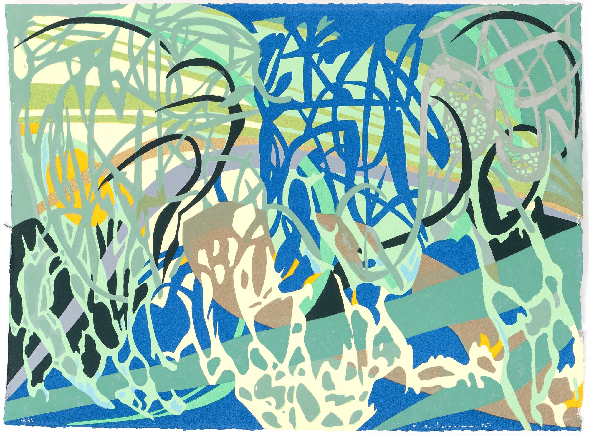KARL AXEL PEHRSON, färgserigrafi. Signerad och daterad 95. Numrerad 40/75.