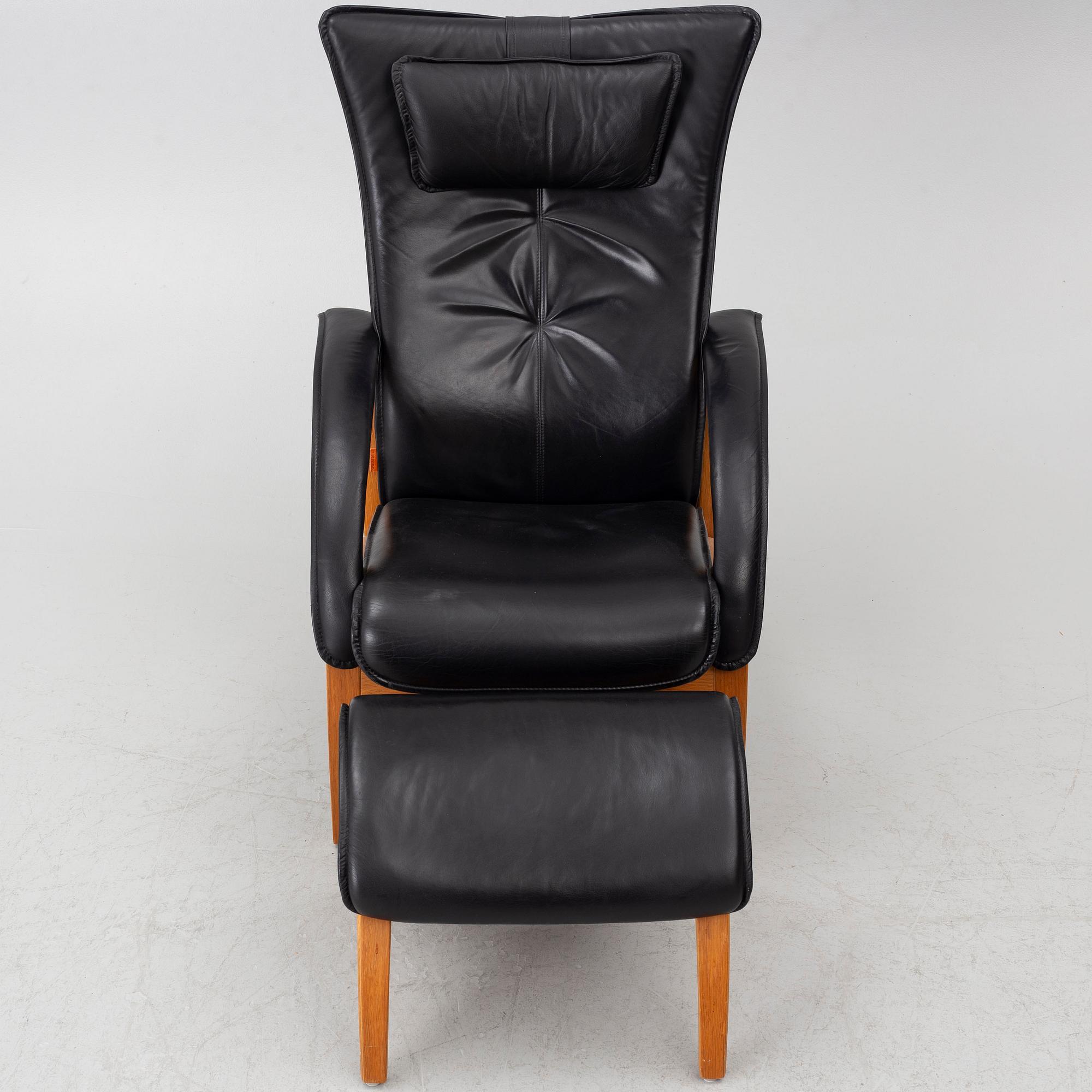 Armchair with footstool, “Delta”, Brunstad AS, Norway.