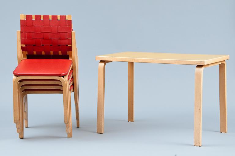 Alvar Aalto, BORD MED  4 STOLAR Nr 612.