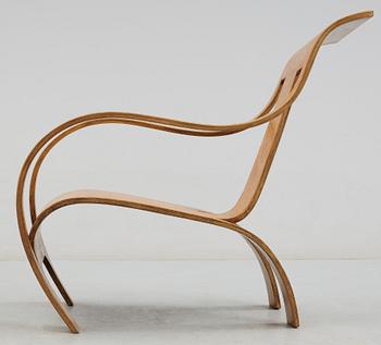 A Gerald Summers laminated birch easy chair, Makers of Simple Furniture, London 1935-40.
