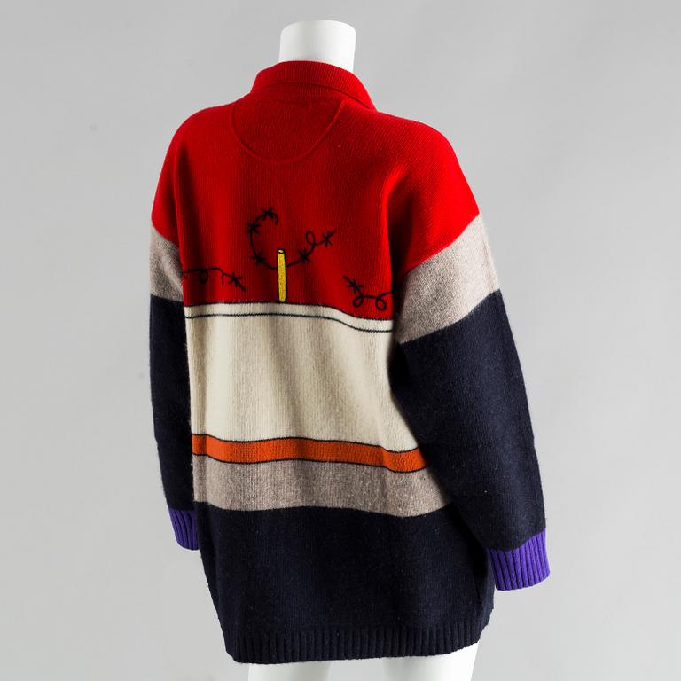 A 1980's wool sweater by Jean Charles de Castelbajac.