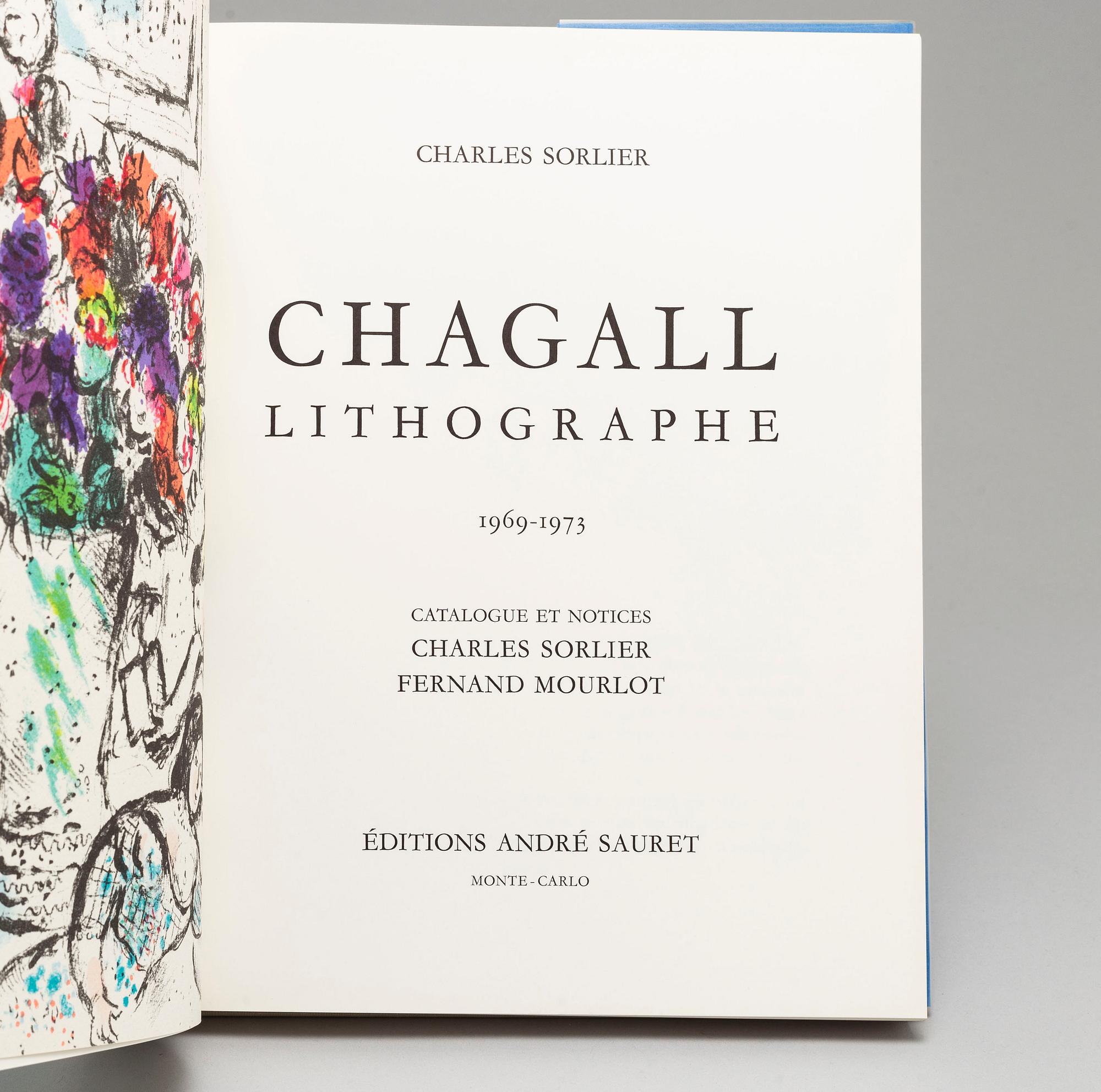 MARC CHAGALL, böcker, 3 st, "Chagall Lithograph II,III, IV".