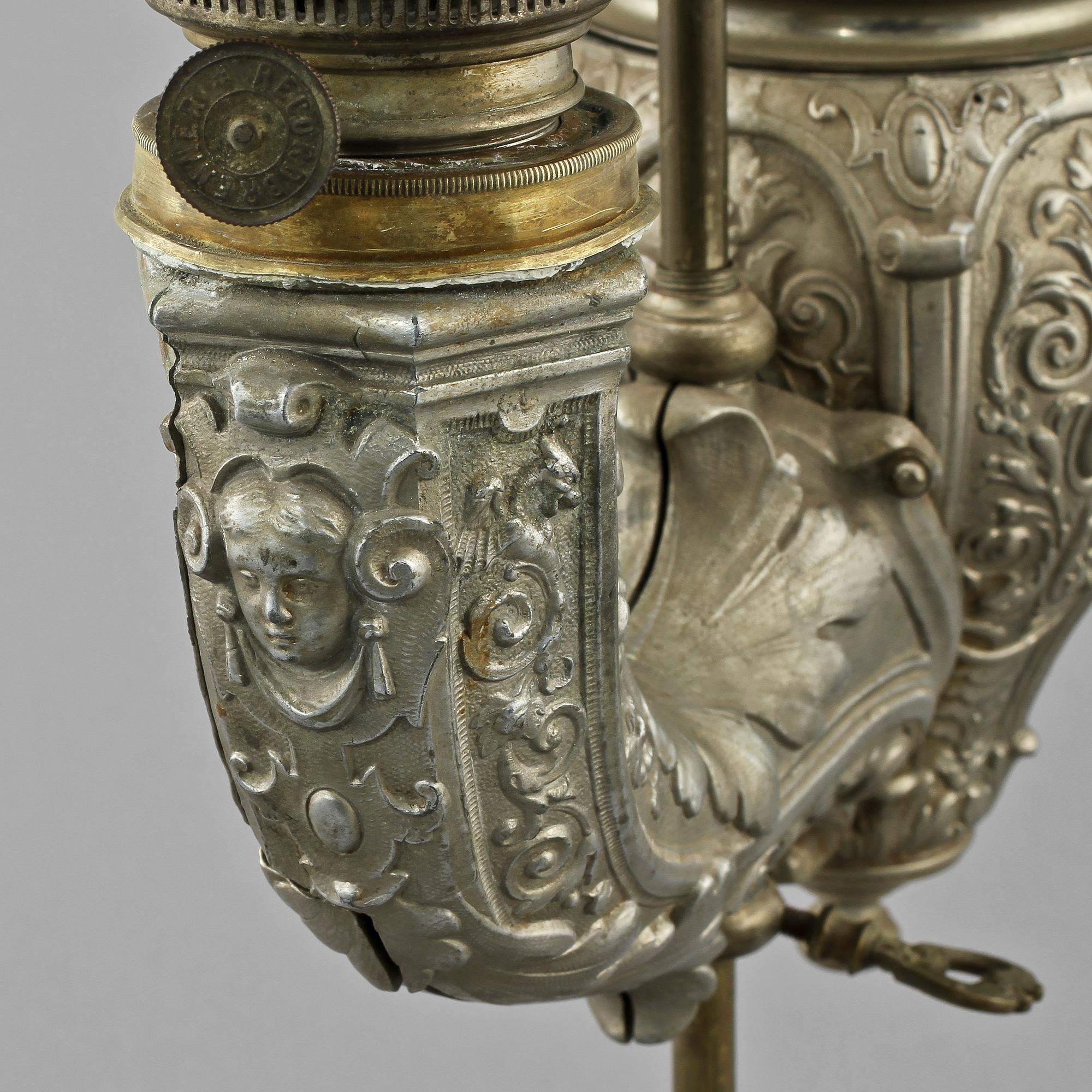 FOTOGENLAMPA, vitmetall, 1800/1900-tal.