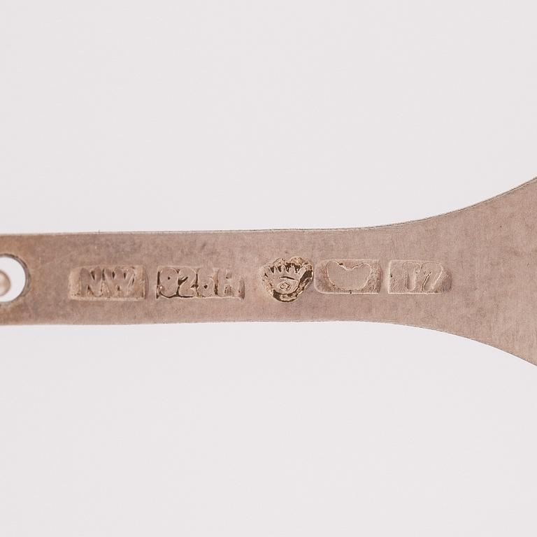TAPIO WIRKKALA, A sterling silver pendant "Kuunsirppi", Westerback 1972.