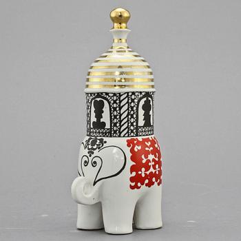 FIGURIN, stengods, Elefant ur serien "Traffic", Lisa Larson, Gustavsberg.