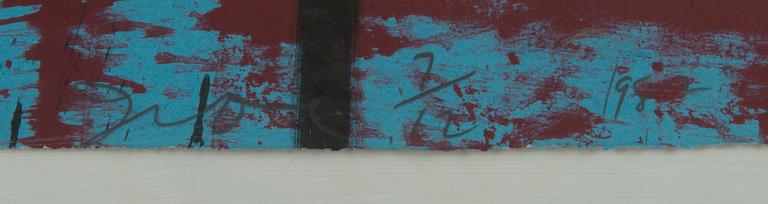 Jim Dine, "Red and Blue Crommelynck gate".
