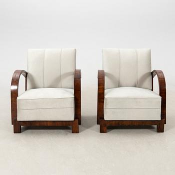 Armchairs, a pair of Art Deco from the first half of the 20th century.