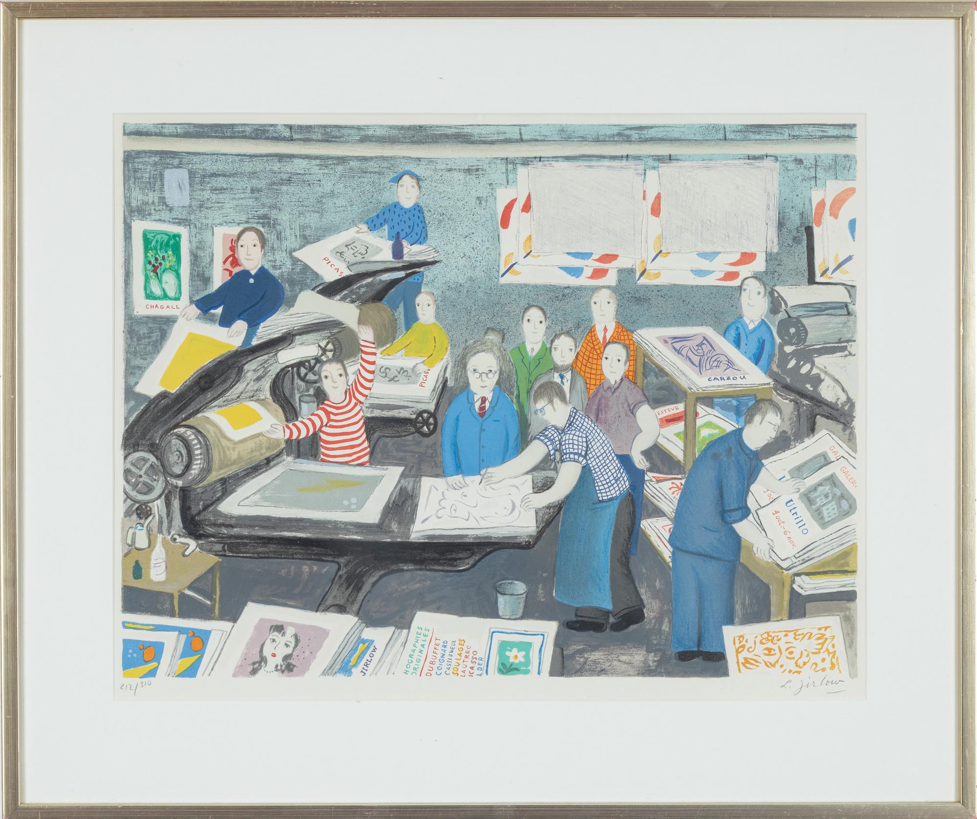Lennart Jirlow, lithograph in colours, 1976, signed 212/310.