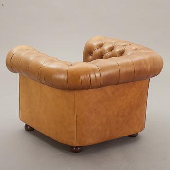 SOFFA och FÅTÖLJ, chesterfieldmodell, 1900-talets slut.