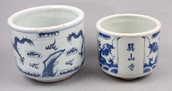 YTTERFODER, 2 st, porslin, Kina, 1800-tal.