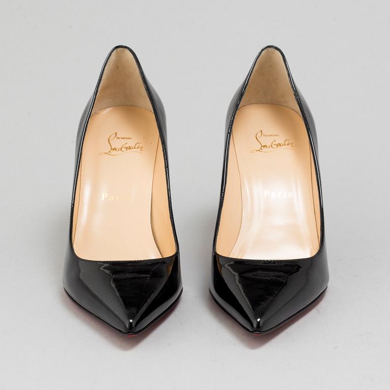 CHRISTIAN LOUBOUTIN, a pair of patent leather high heel shoes, size 38.