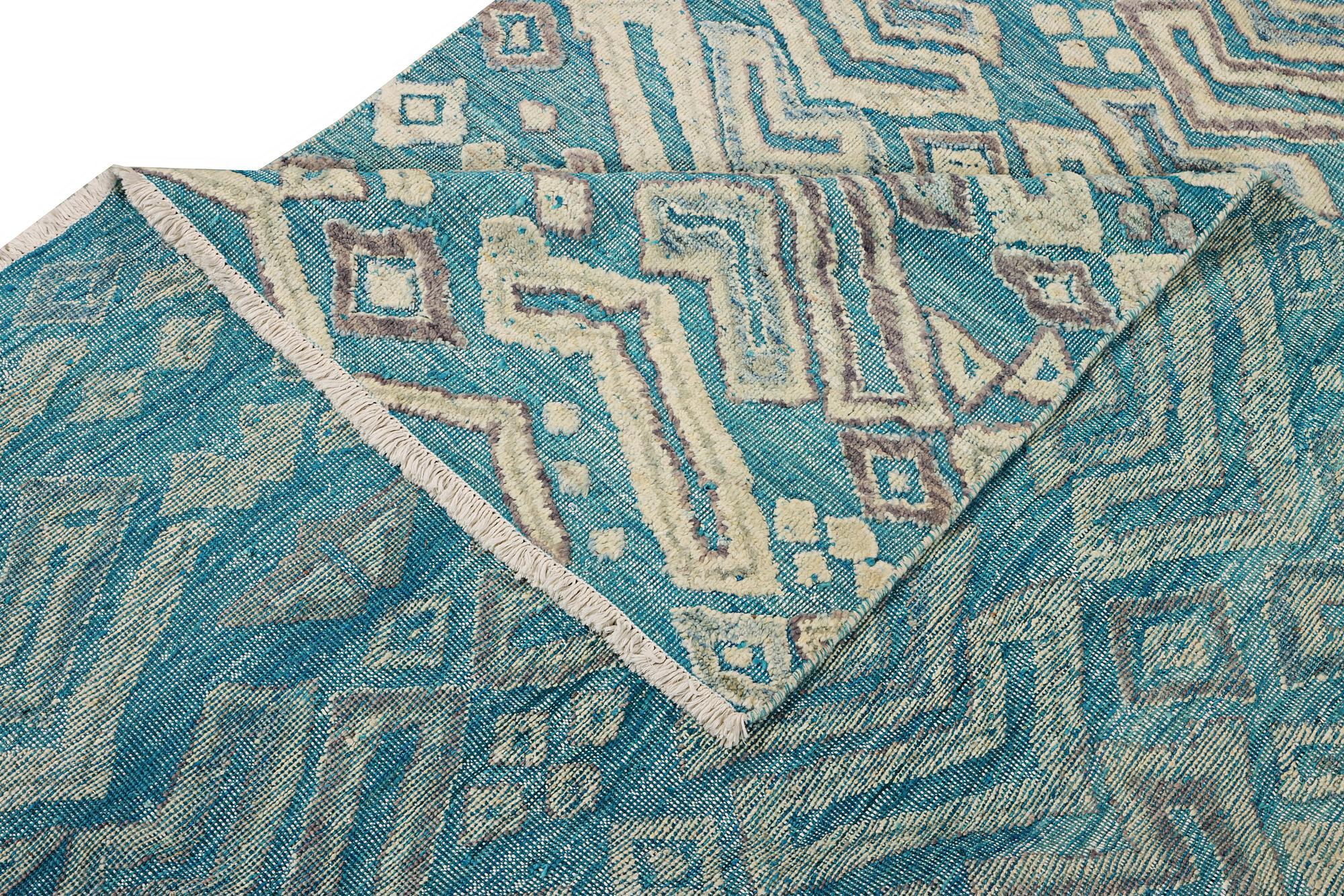 A Moroccan carpet, relief pattern, ca. 398 x 200 cm.