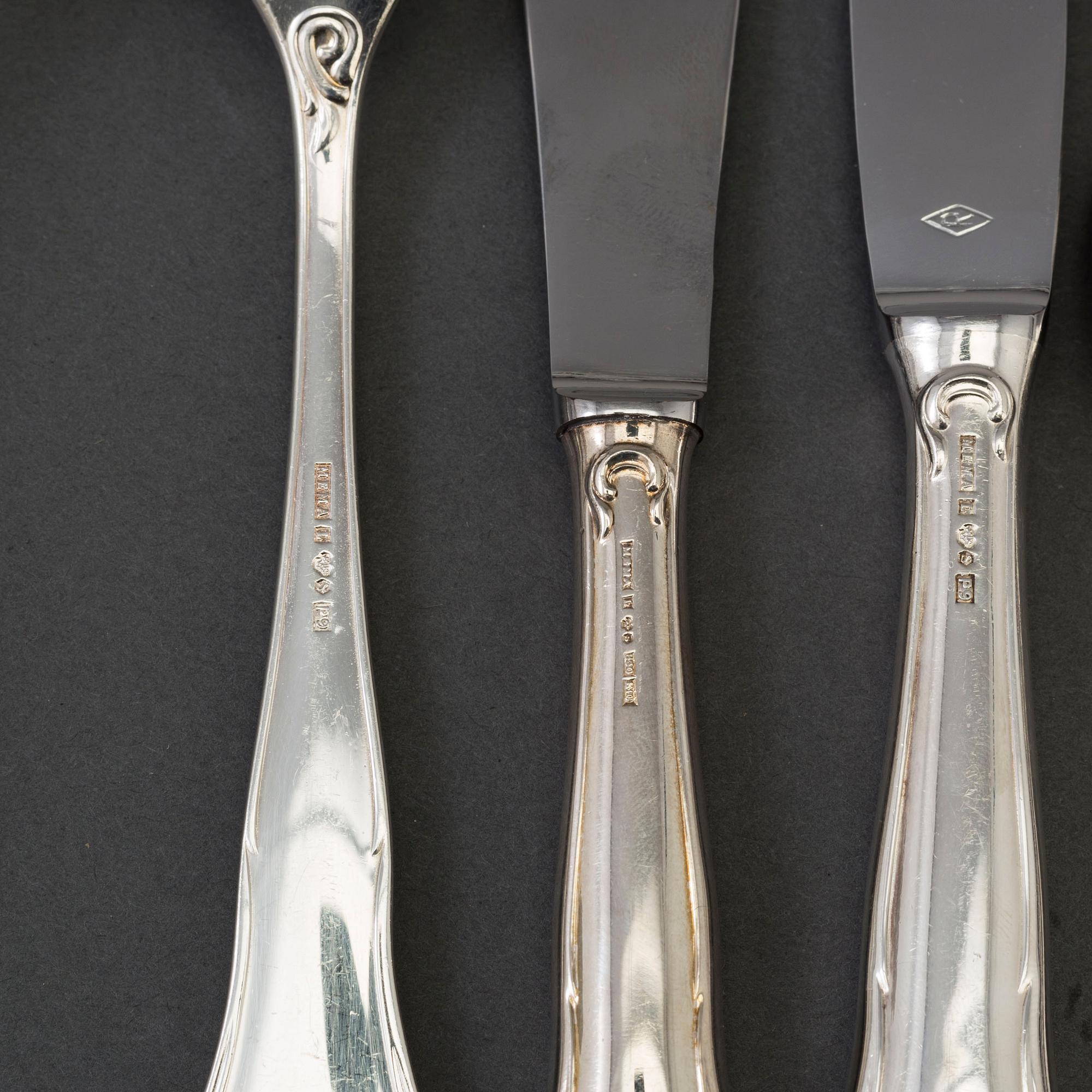 BESTICK, 52 del, silver, Symfoni, Mema, 1980-tal. Vikt med stålblad ca 1700 g.