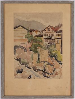AGNES CLEVE, akvarell, signerad och daterad Broussa okt 1931.